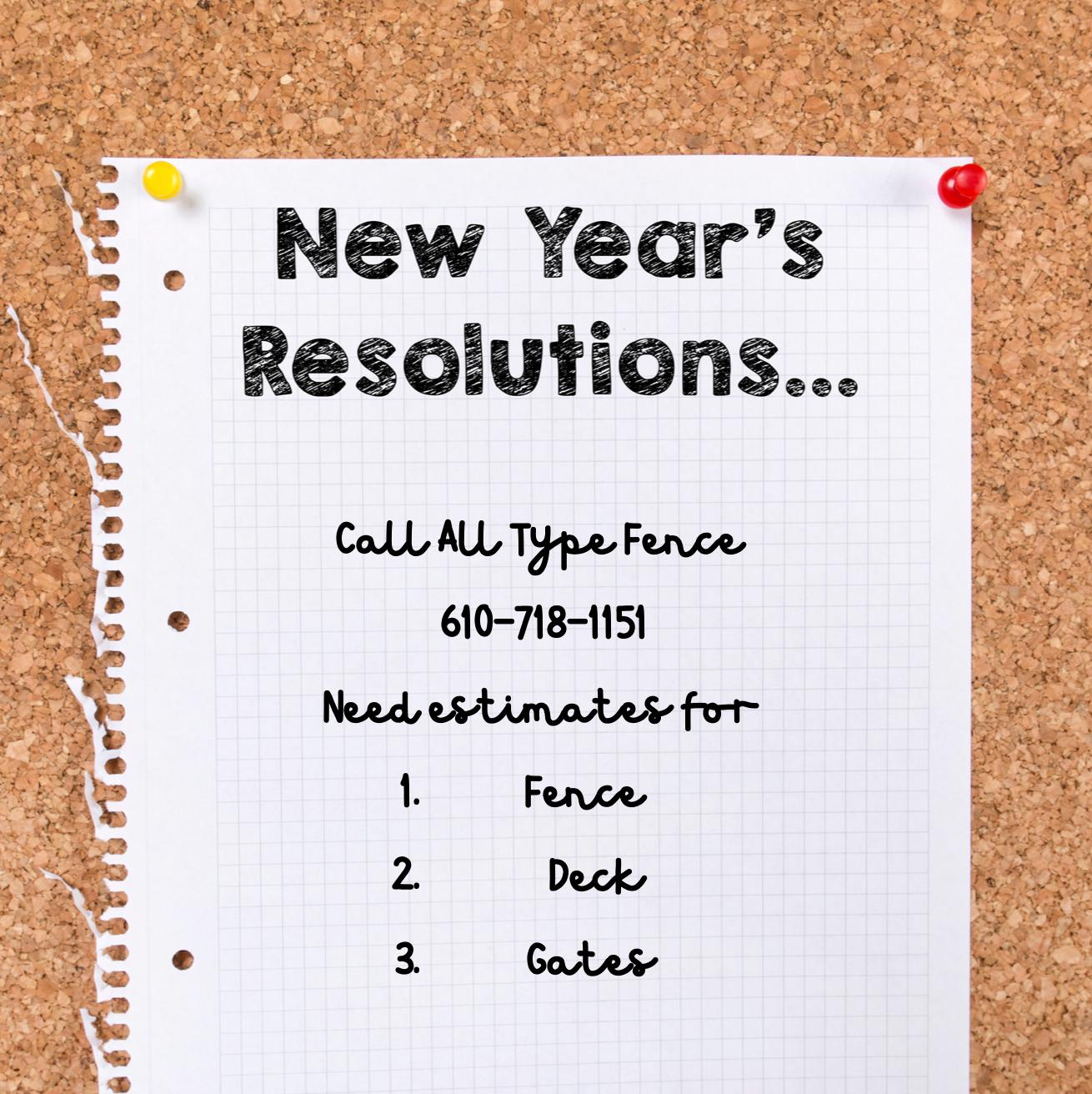 We Can Help with your New Year’s Resolutions! - Fences by All Type Fence